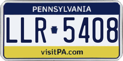 PA license plate LLR5408