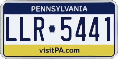 PA license plate LLR5441