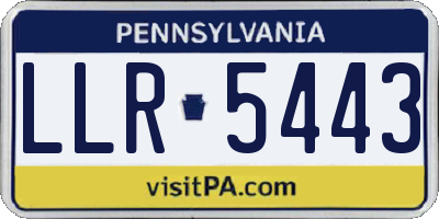 PA license plate LLR5443