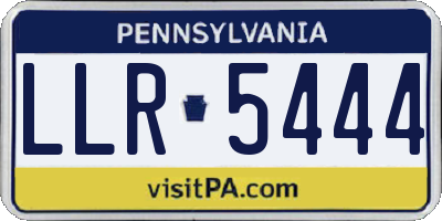 PA license plate LLR5444