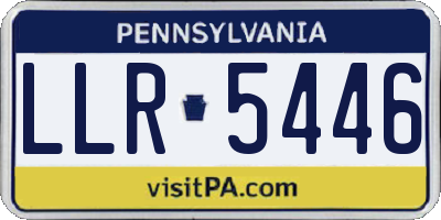 PA license plate LLR5446