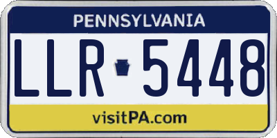 PA license plate LLR5448