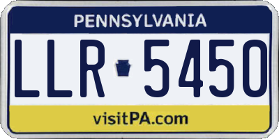 PA license plate LLR5450