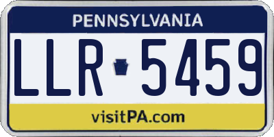 PA license plate LLR5459