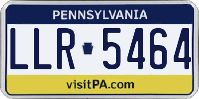 PA license plate LLR5464
