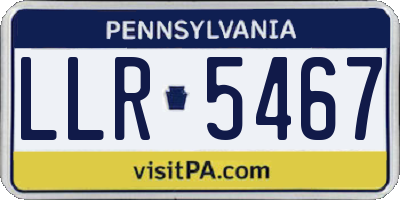 PA license plate LLR5467
