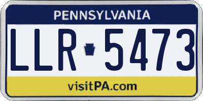 PA license plate LLR5473