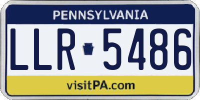 PA license plate LLR5486