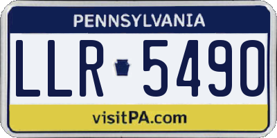 PA license plate LLR5490