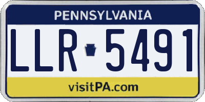 PA license plate LLR5491