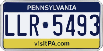 PA license plate LLR5493