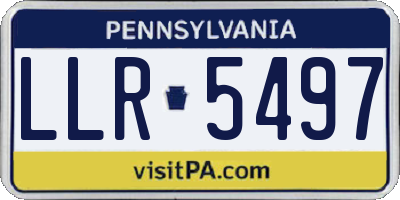PA license plate LLR5497