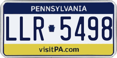 PA license plate LLR5498