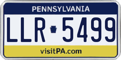 PA license plate LLR5499