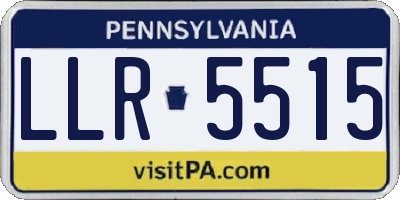 PA license plate LLR5515