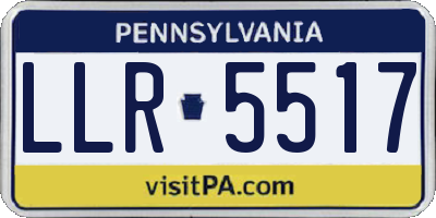 PA license plate LLR5517