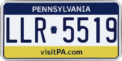PA license plate LLR5519