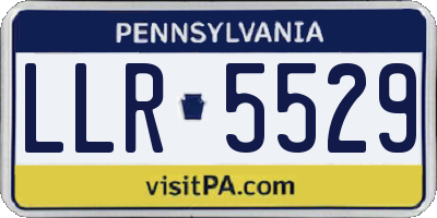 PA license plate LLR5529