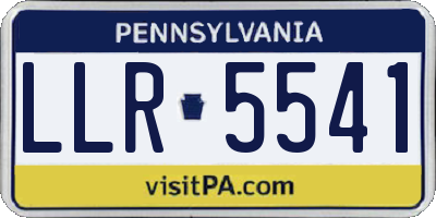 PA license plate LLR5541