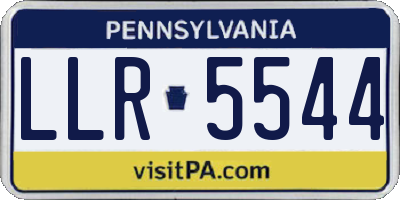 PA license plate LLR5544