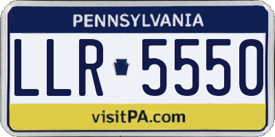 PA license plate LLR5550