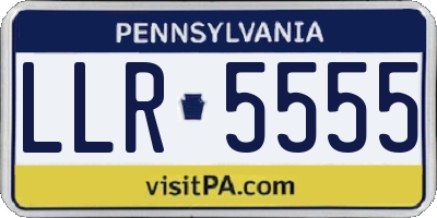 PA license plate LLR5555