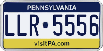 PA license plate LLR5556