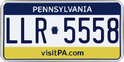 PA license plate LLR5558