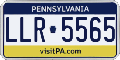 PA license plate LLR5565