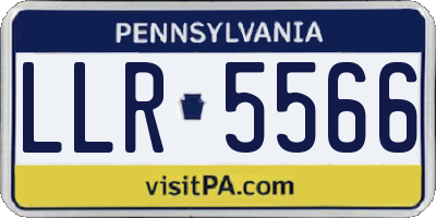 PA license plate LLR5566