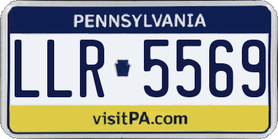 PA license plate LLR5569