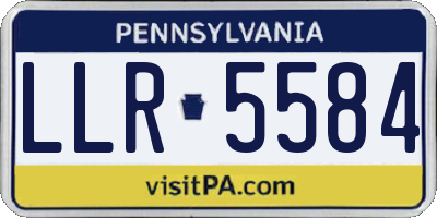 PA license plate LLR5584