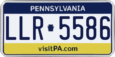 PA license plate LLR5586