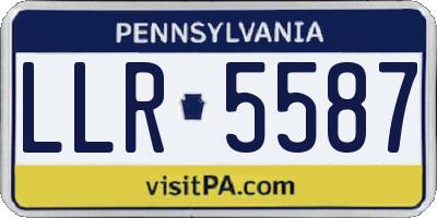PA license plate LLR5587