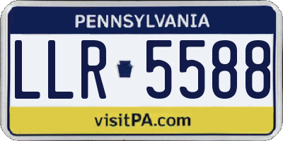 PA license plate LLR5588