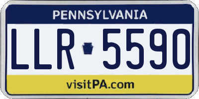 PA license plate LLR5590