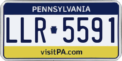 PA license plate LLR5591