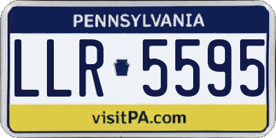 PA license plate LLR5595