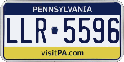 PA license plate LLR5596
