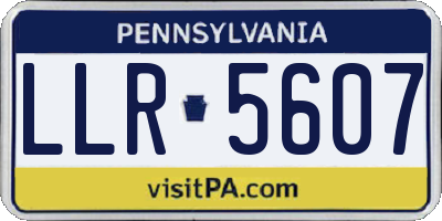 PA license plate LLR5607