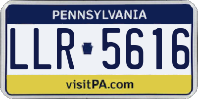 PA license plate LLR5616