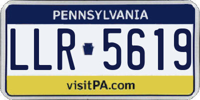 PA license plate LLR5619