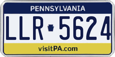 PA license plate LLR5624