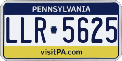 PA license plate LLR5625