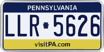 PA license plate LLR5626