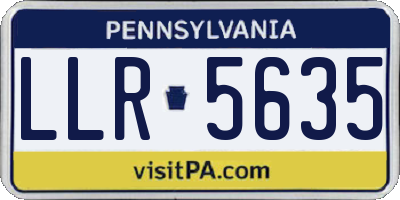 PA license plate LLR5635