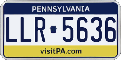 PA license plate LLR5636