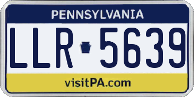 PA license plate LLR5639