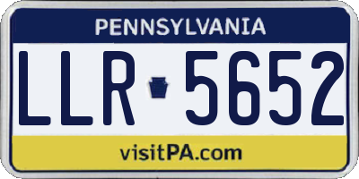 PA license plate LLR5652