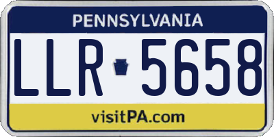 PA license plate LLR5658